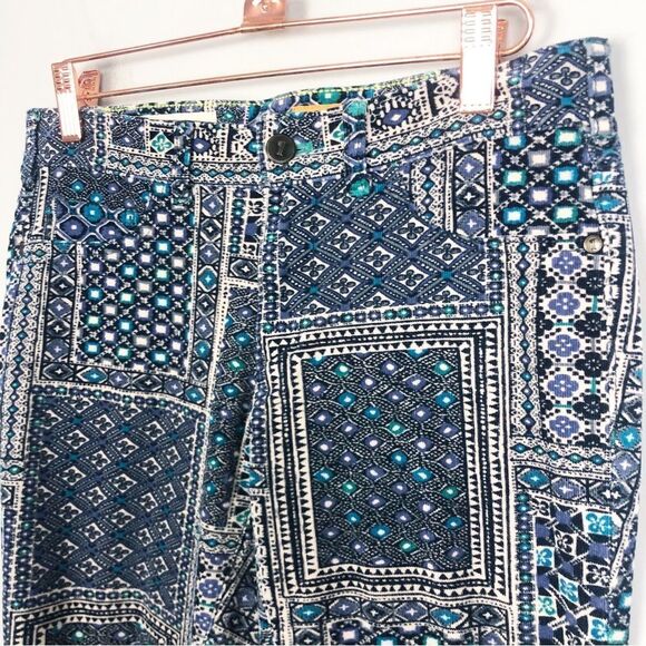 ANTHROPOLOGIE | PILCRO Patchwork Bandana Print Corduroy Pants Women’s Size 27 - Picture 3 of 13